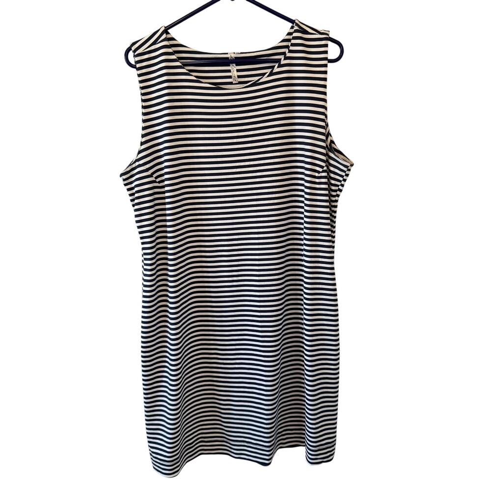 Women's Lulu B Blue White Stripped Athletic Stretch Golf Tennis Soft Dress Sz 1X
